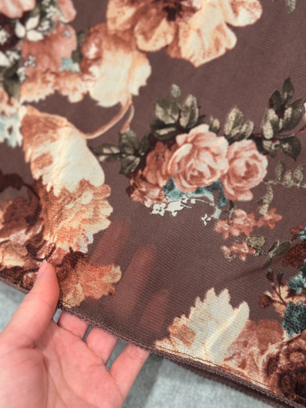 Olivaceous Anthropologie Brown Floral Mini Skirt - Picture 8 of 9